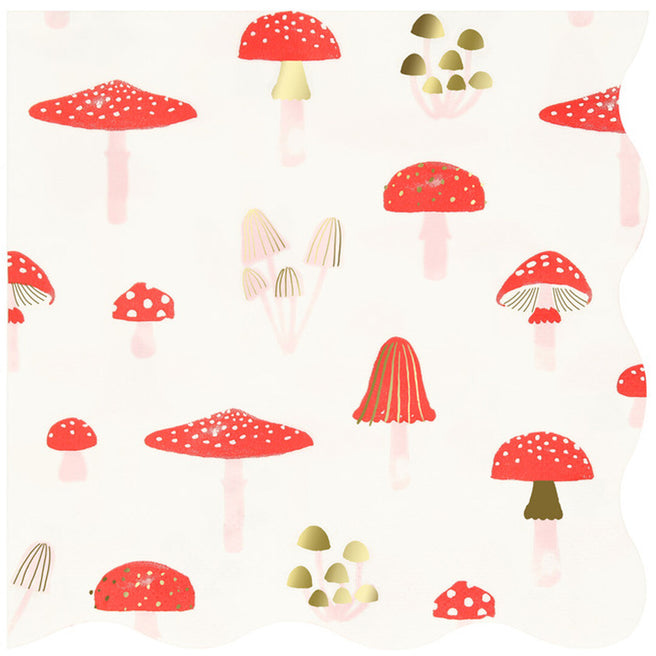 meri meri servetten paddenstoelen - large - 16st | 280194 | 0