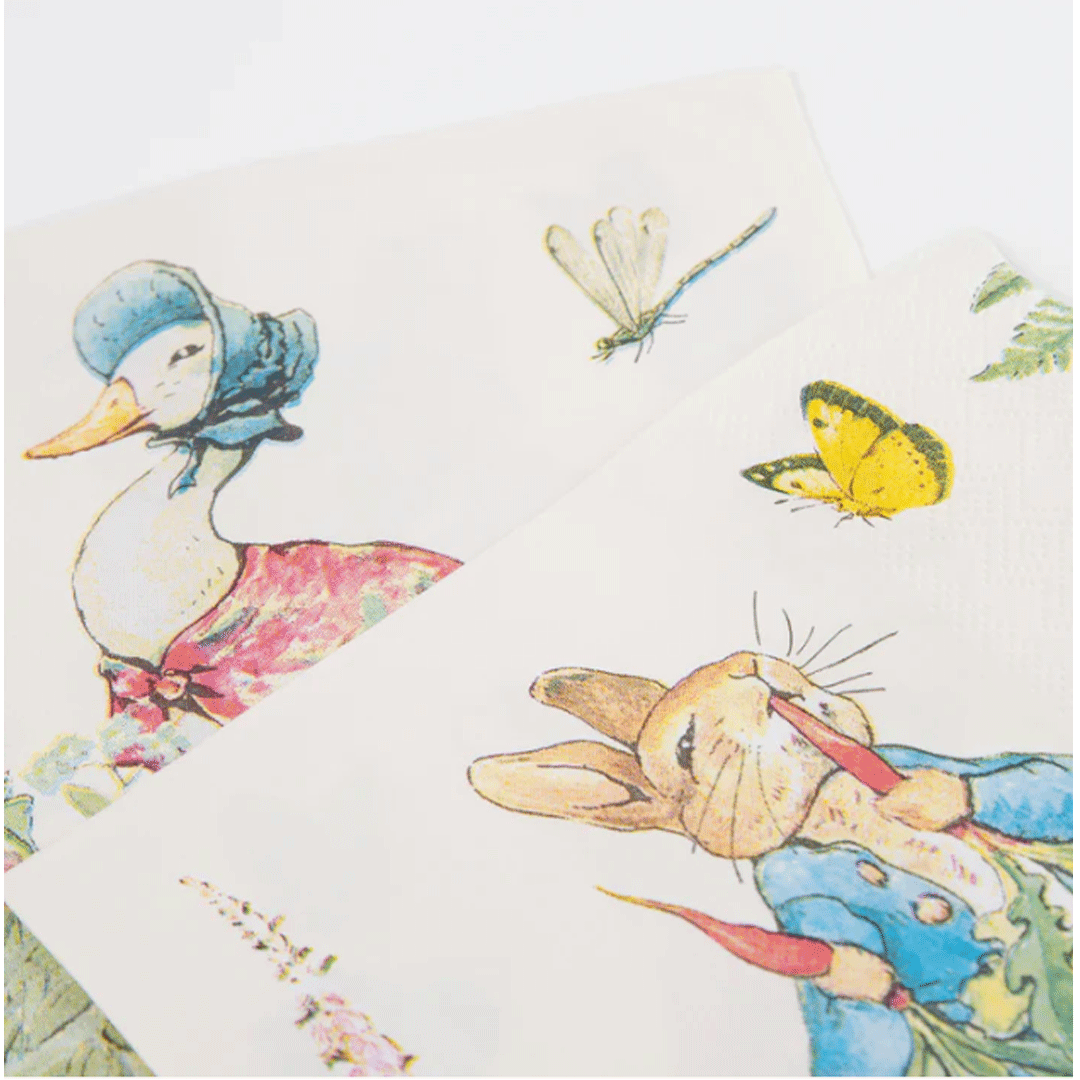 meri meri servetten pieter konijn in de tuin - groot - 16 st  | 267160 | 2