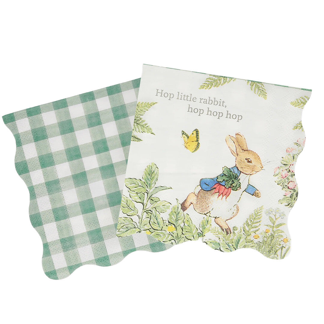 meri meri servetten pieter konijn in de tuin - klein - 16 st  | 267151 | 1