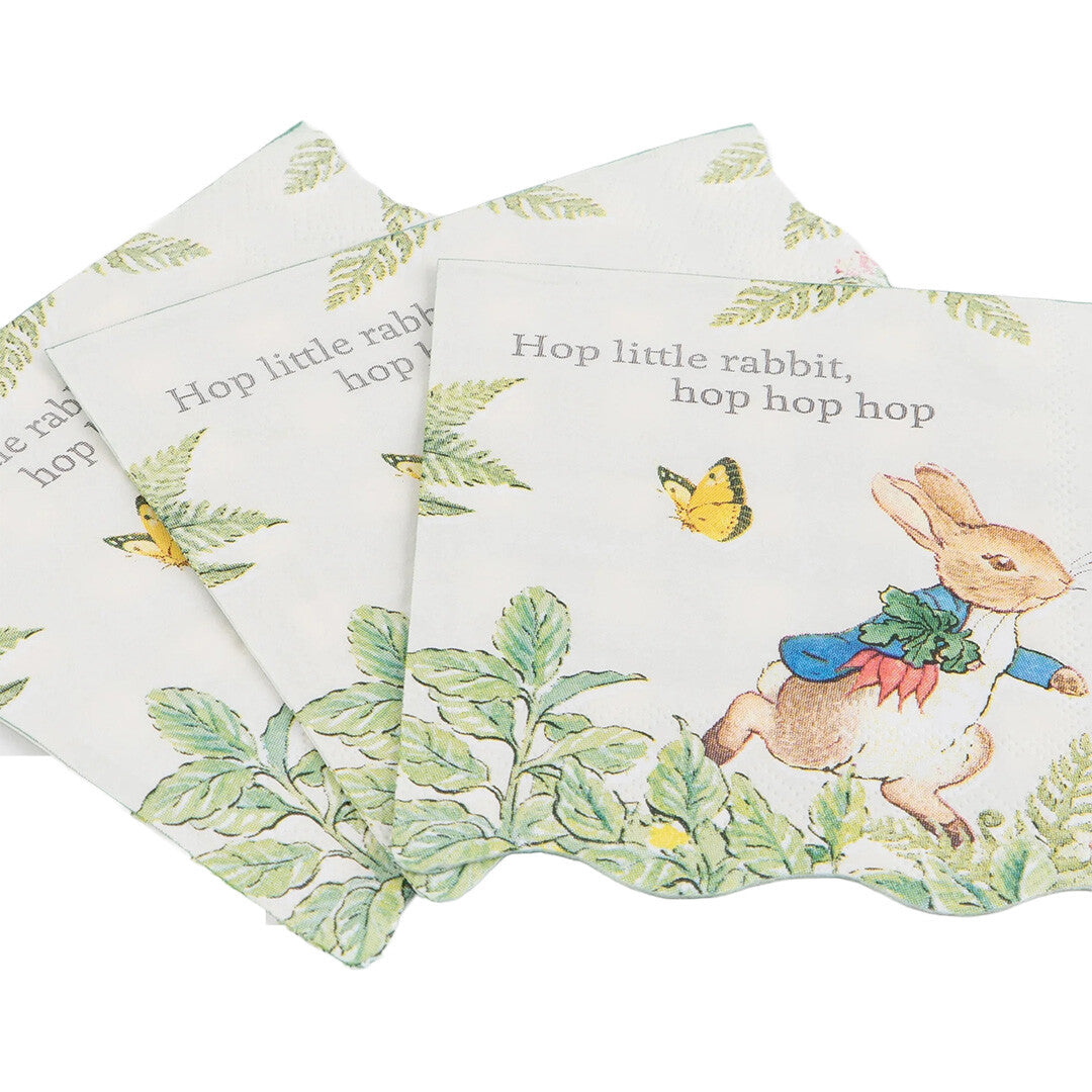 meri meri servetten pieter konijn in de tuin - klein - 16 st  | 267151 | 2
