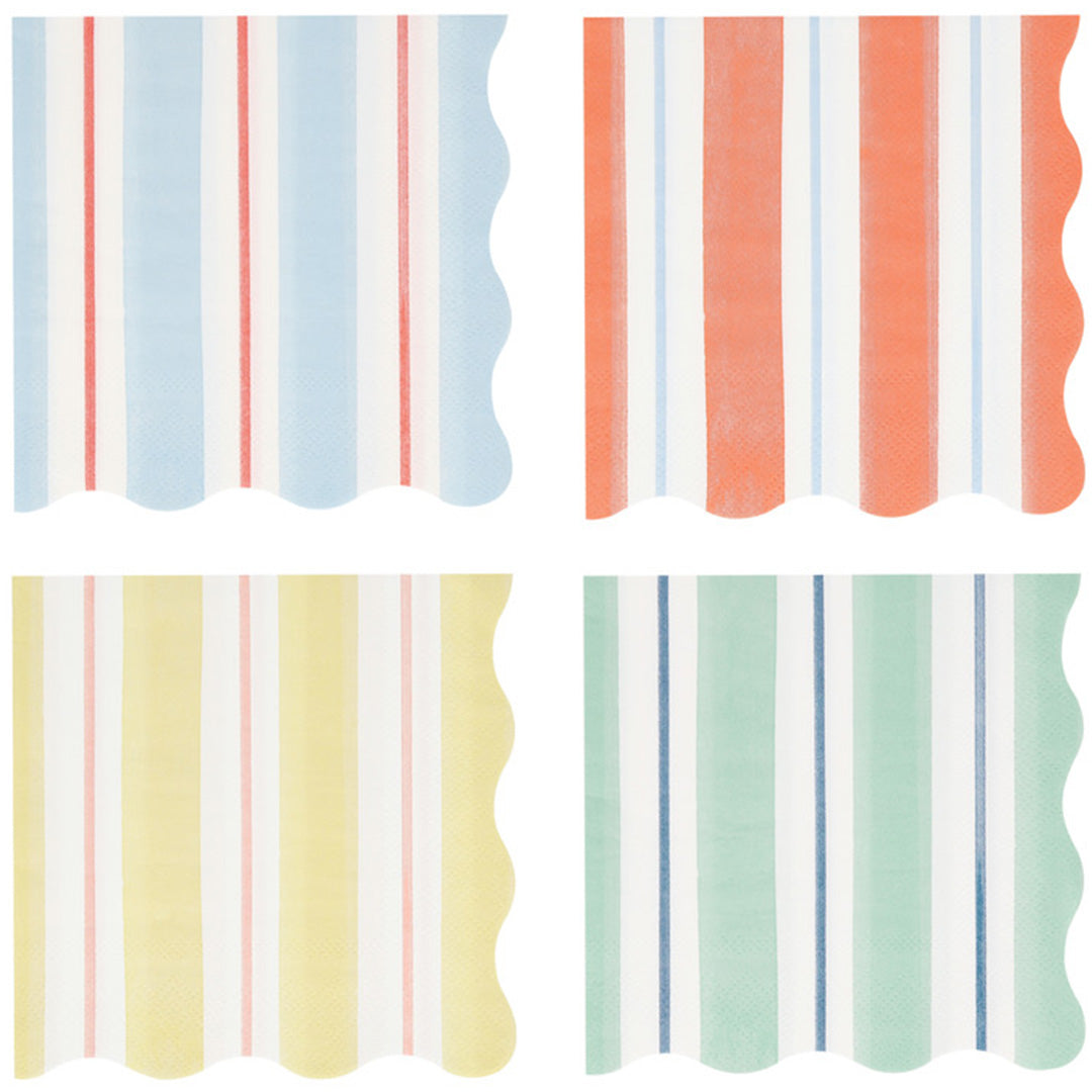 meri meri servetten preppy stripe - small - 16st | 286710 | 0
