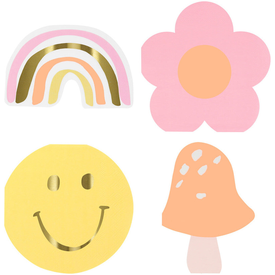 meri meri servetten vrolijke figuurtjes - 16st  | 275504 | 0