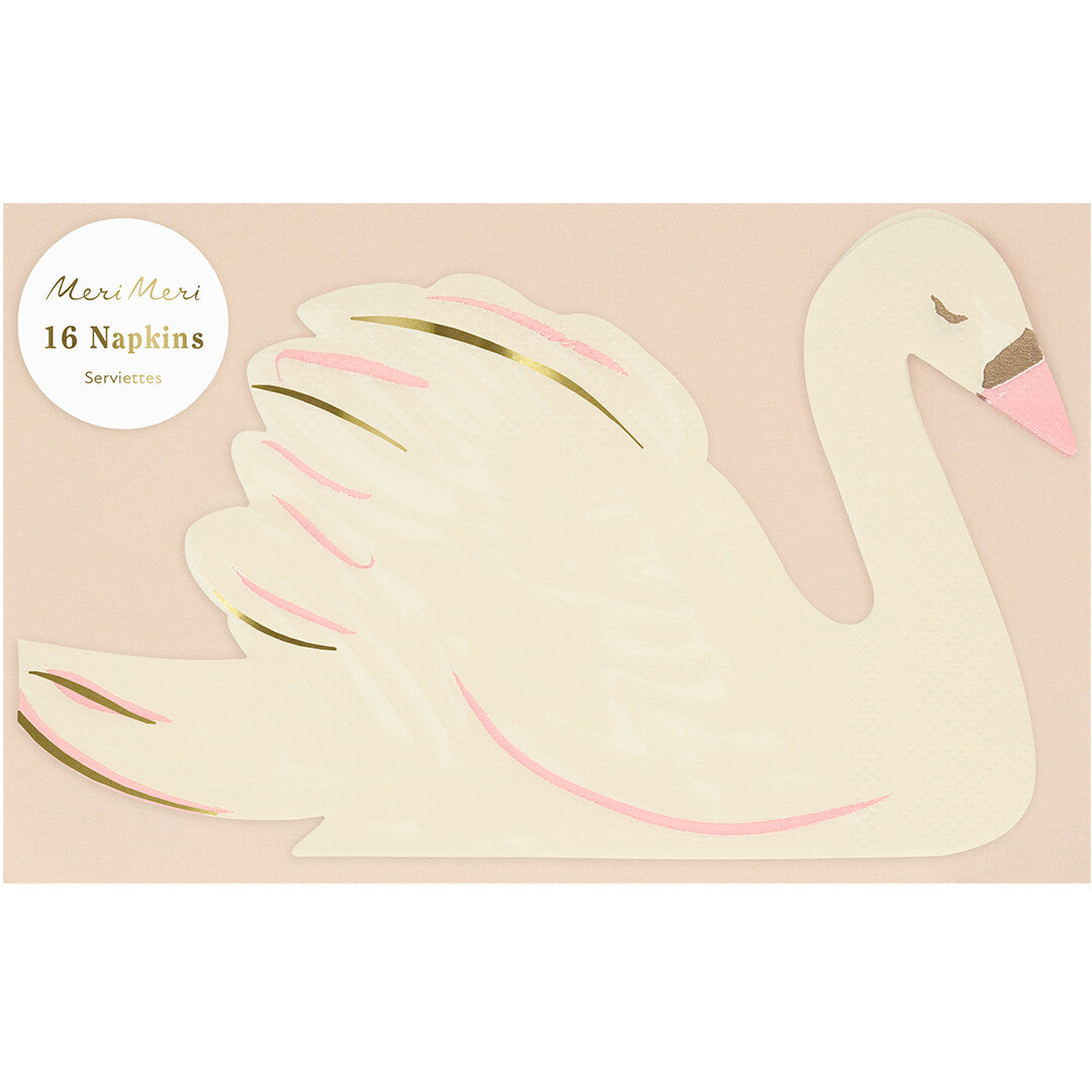 meri meri servetten witte zwaan - 16st | 275603 | 1