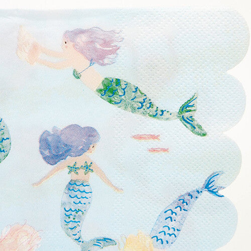 meri meri servetten zwemmende zeemeerminnen - large - 16st | 210709 | 1
