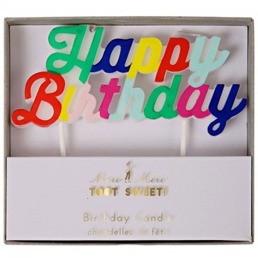 meri meri taartkaars happy birthday multi | 142219 | 0