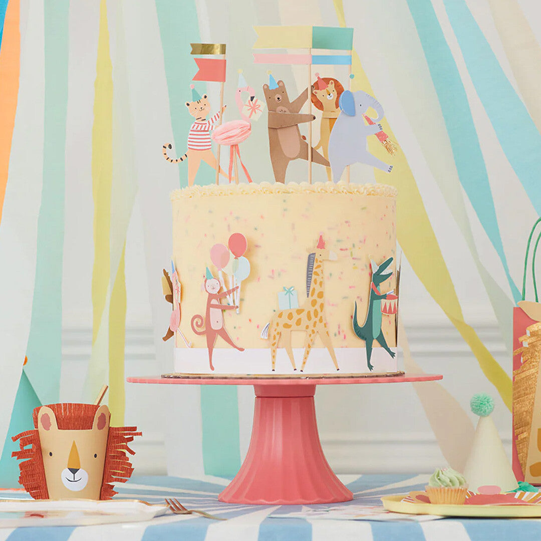 meri meri taartversiering animal parade - 6st | 267376 | 1