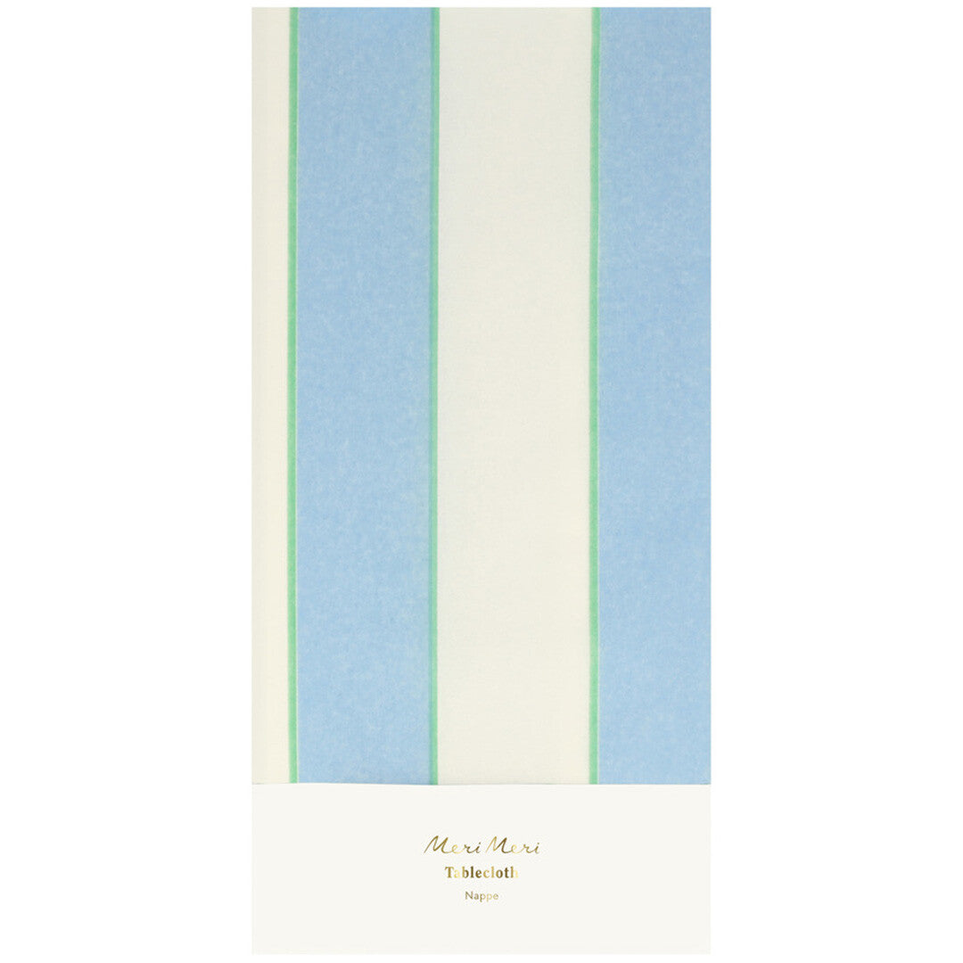 meri meri tafelkleed gestreept - blauw  | 274685 | 0