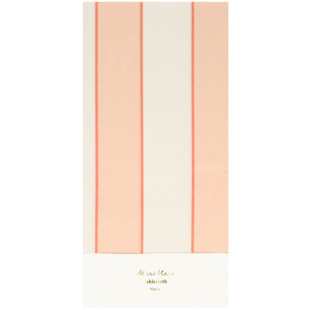 meri meri tafelkleed gestreept - perzik  | 274667 | 0