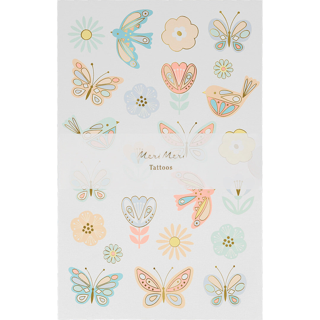 meri meri tattoos birds & butterflies | 267817 | 1