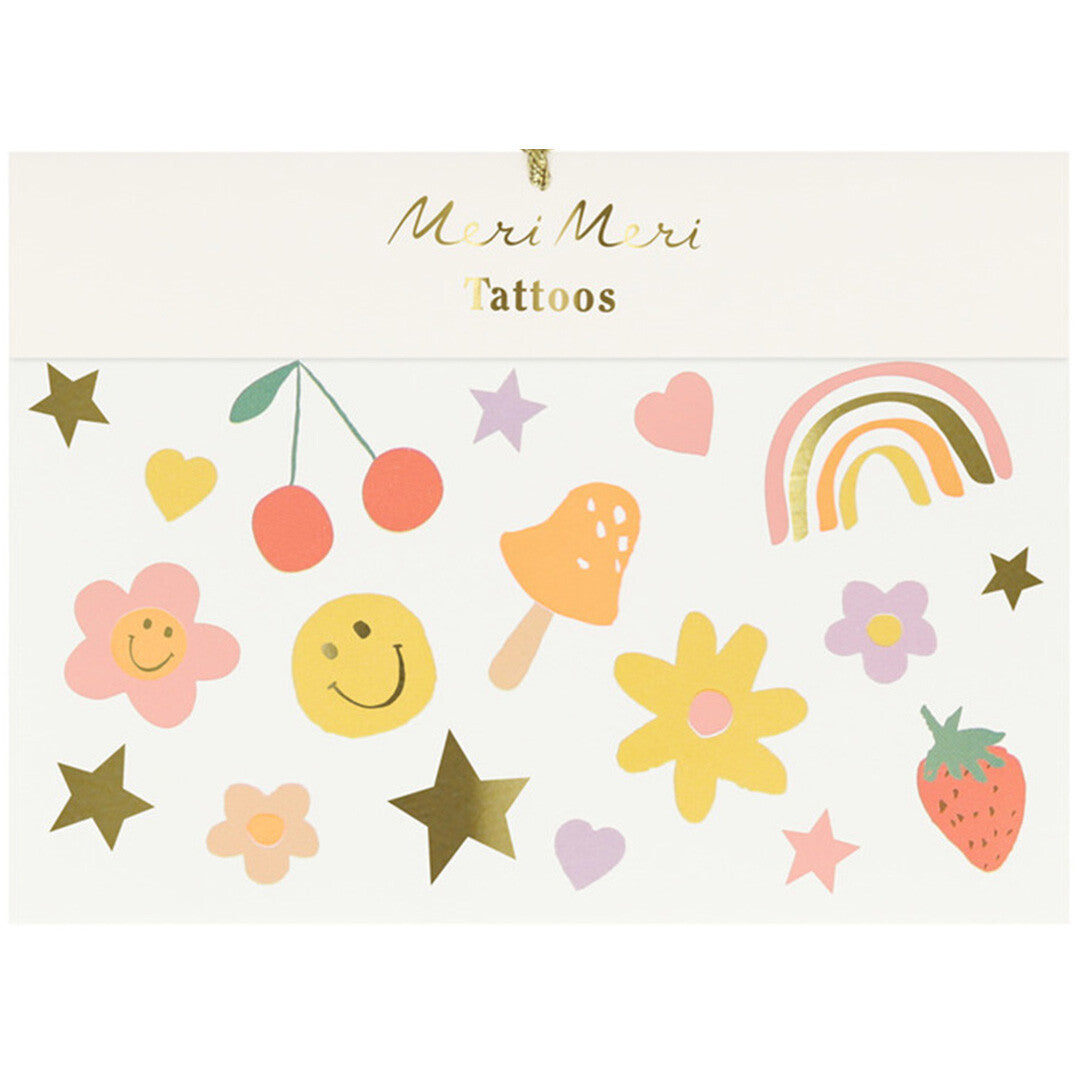 meri meri tattoos happy face | 276575 | 0