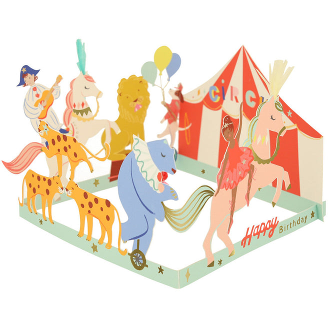 meri meri verjaardagskaart circus happy birthday | 276800 | 0