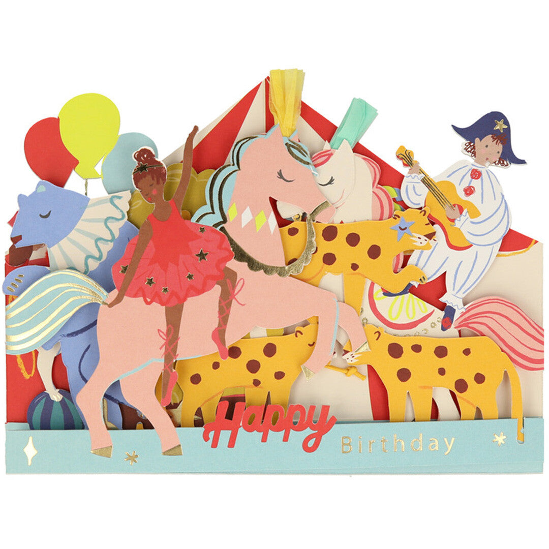 meri meri verjaardagskaart circus happy birthday | 276800 | 1