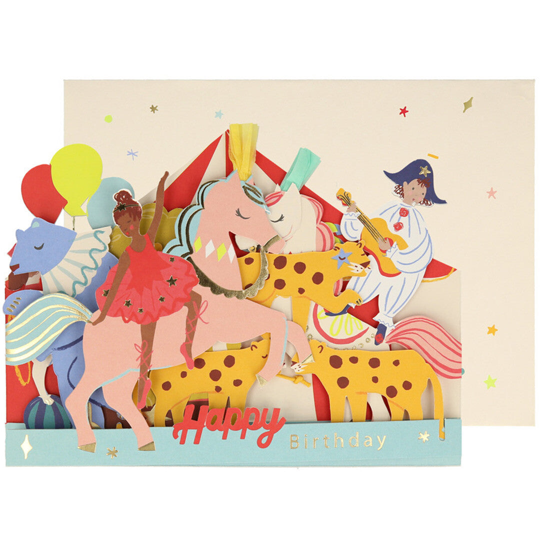 meri meri verjaardagskaart circus happy birthday | 276800 | 2