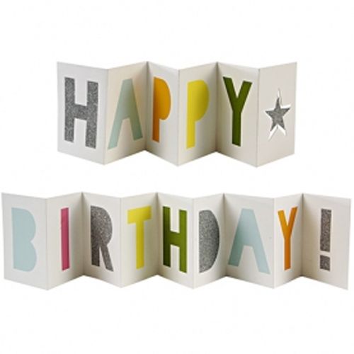 meri meri verjaardagskaart harmonica | 123778 | 0