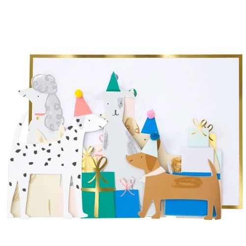 meri meri verjaardagskaart hondenparty | 192894 | 1