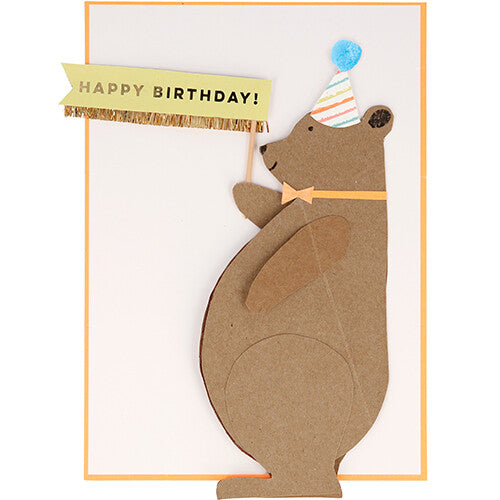 meri meri verjaardagskaart honingbeer  | 204580 | 1