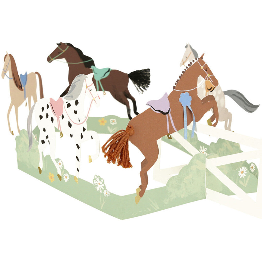 meri meri verjaardagskaart paarden  | 276458 | 1