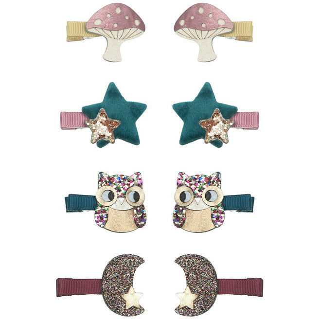 mimi & lula haarclipjes mini magical owl - 8st  | 152070-79 | 0