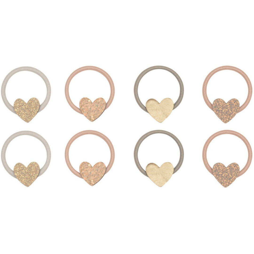 mimi & lula haarelastiekjes mini teeny heart - 8st | 162024-27 | 0