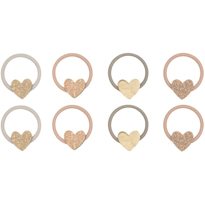 mimi & lula haarelastiekjes mini teeny heart - 8st | 162024-27 | 0
