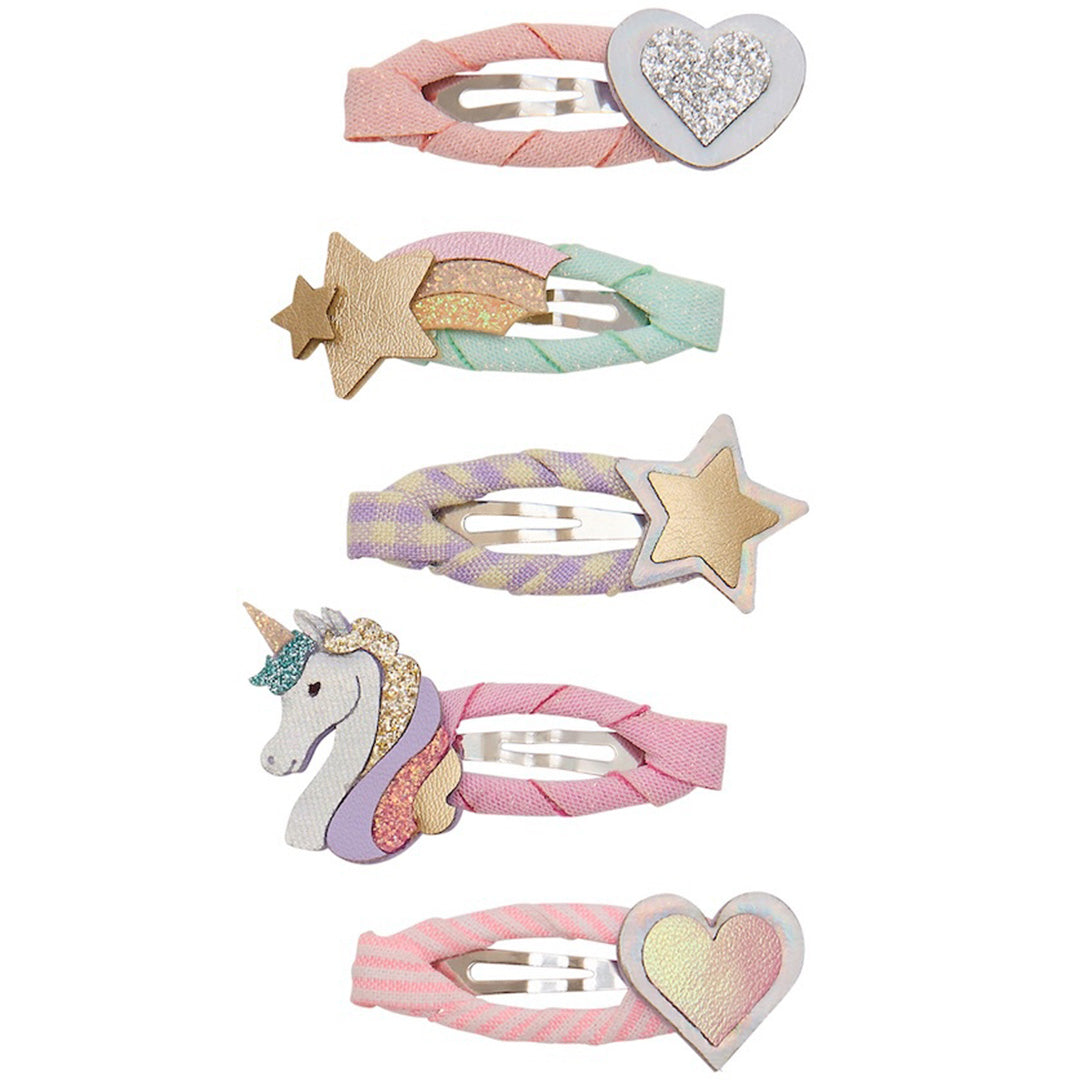 mimi & lula haarclipjes dreamy unicorn mini clic clacs - 5 st | MIMI182002-23 | 1