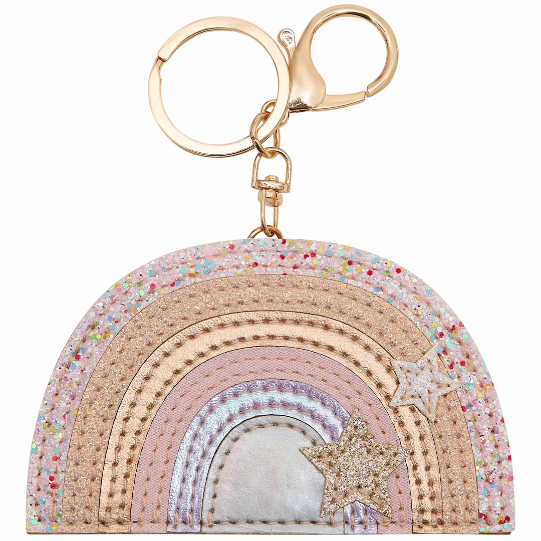 Mimi & Lula regenboog sleutelhanger met sterren.