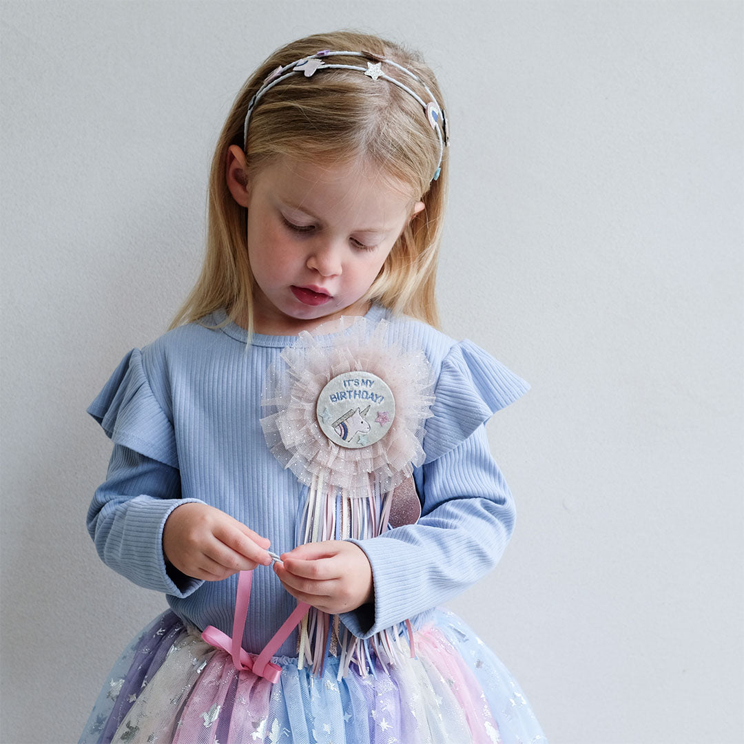 mimi & lula verjaardagsbadge unicorn - neutral | 172038-22 | 2