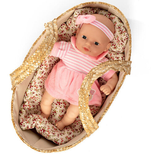 mini mommy poppenreiswieg mozes met dekbed - 35 cm    | 184139 | 2