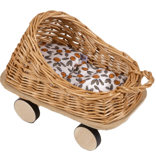 minikane mini poppenwagen met dekentje - fleurs d'oranger | 10.21.002 | 0