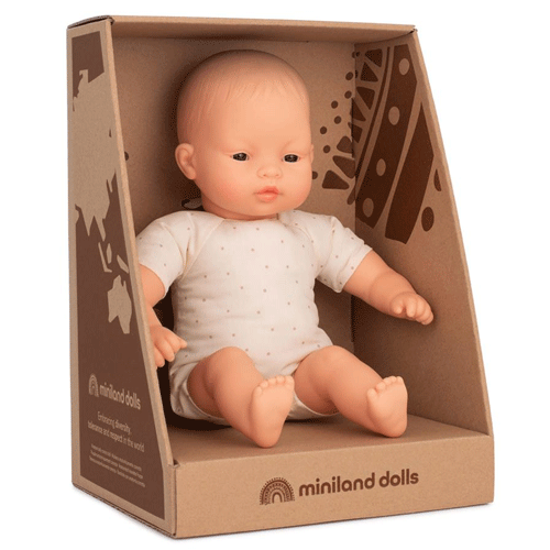 miniland babypop aziatisch met zacht lijfje - 32 cm | 8231366 | 2