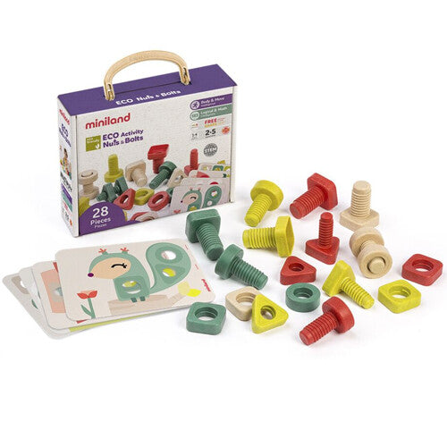 miniland knutselset bouten en moeren - 24 st   | 8232255 | 0