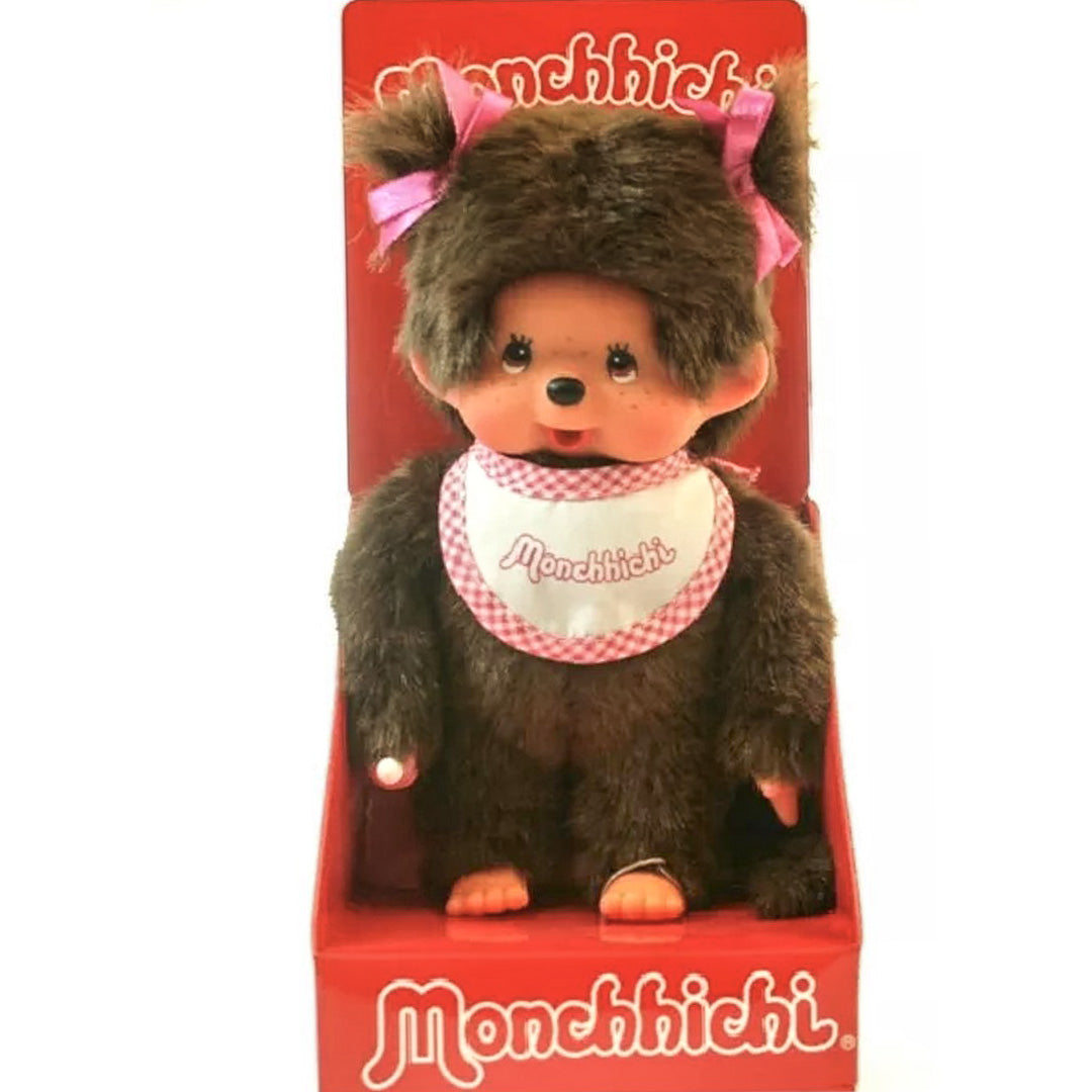 monchhichi meisje met slab - roze - 20 cm | MI255550 | 2