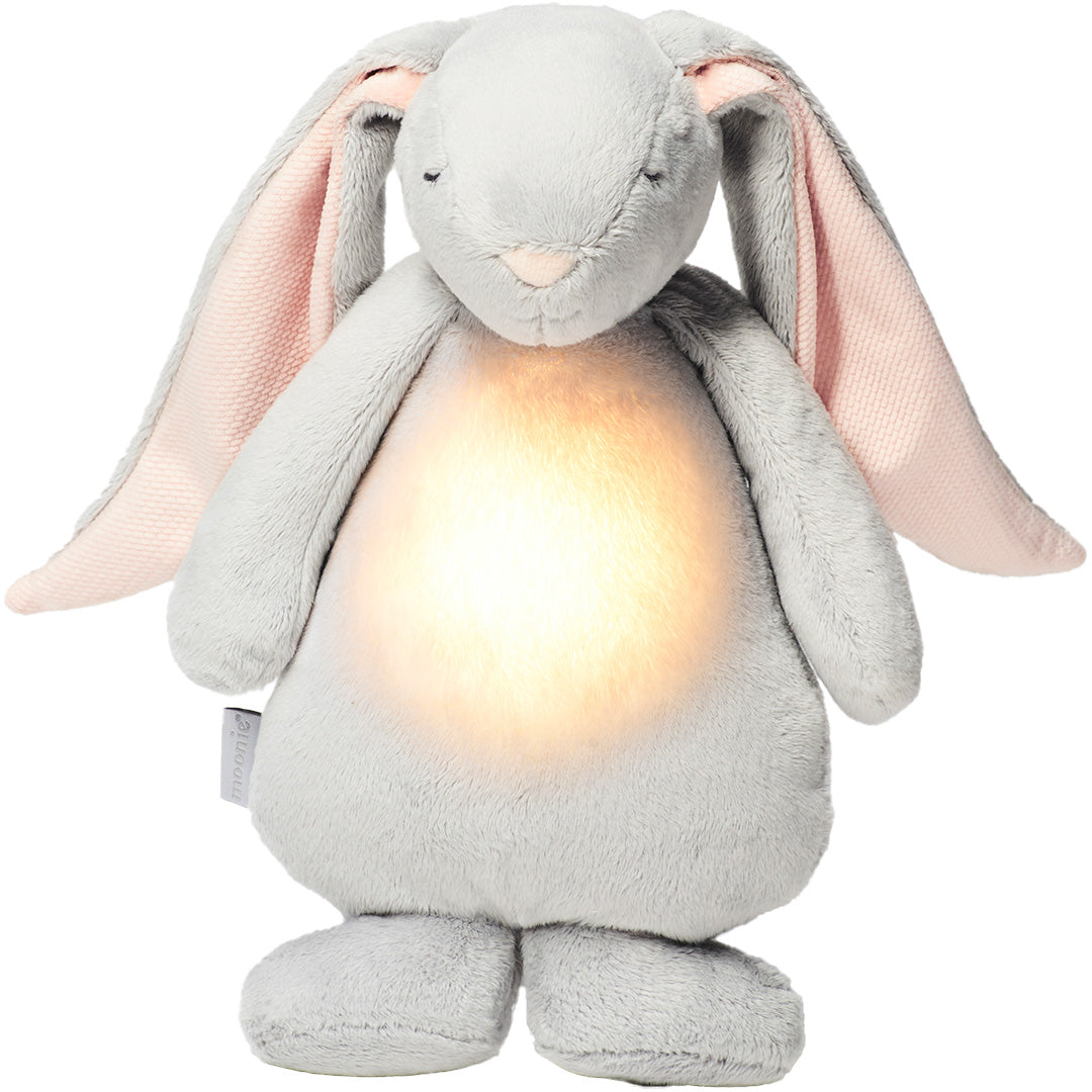 moonie 2.0 next gen knuffelkonijn met nachtlamp en geluid - cloud - 28 cm | KCL2 | 0