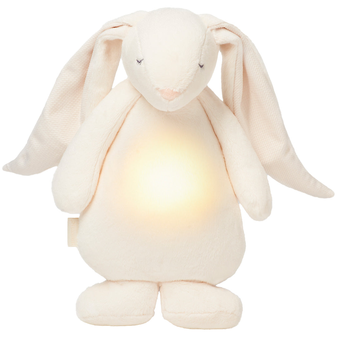 moonie 2.0 next gen knuffelkonijn met nachtlamp en geluid - cream - 28 cm | KCR2 | 0