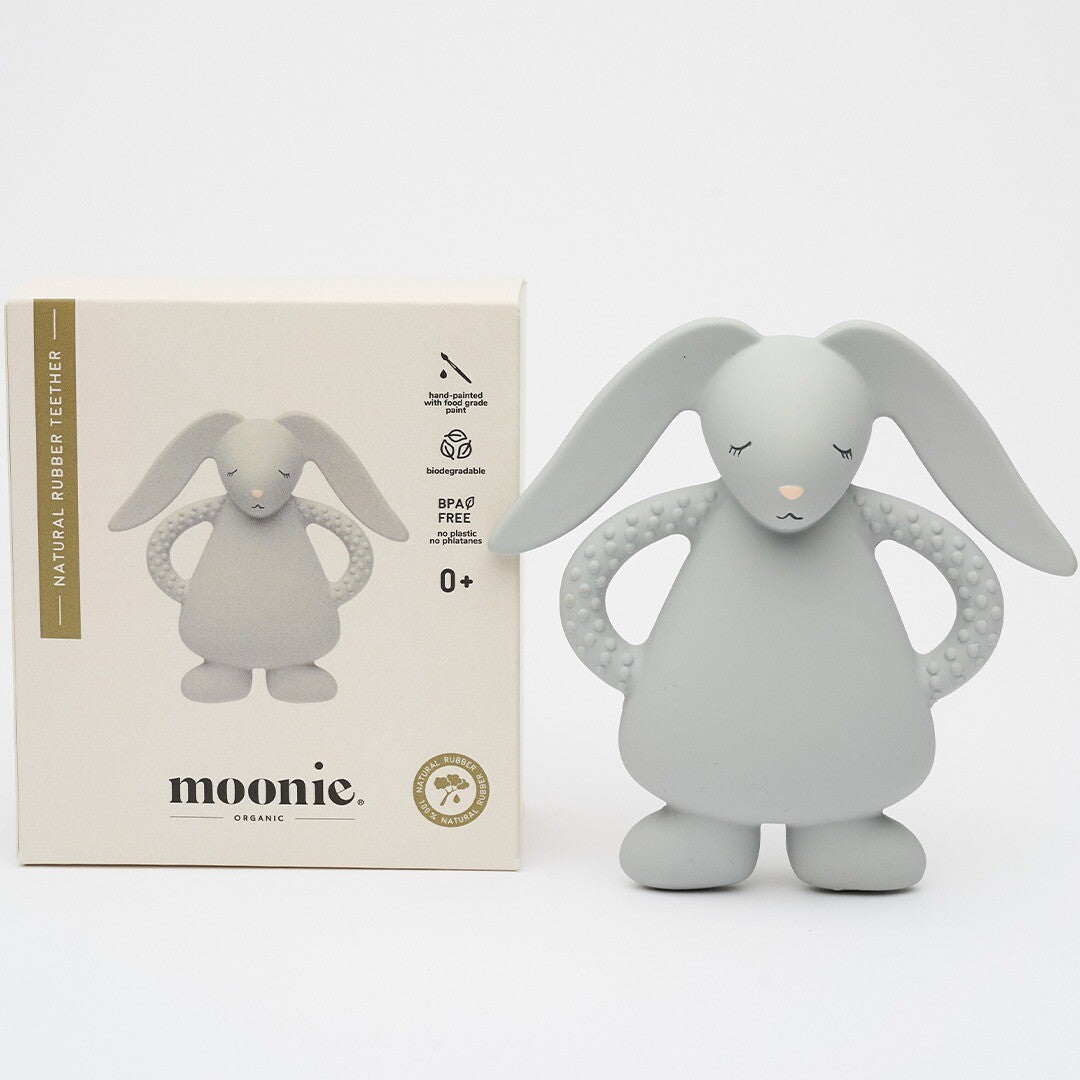 moonie bijtring bunny - silver | T-BSI | 3