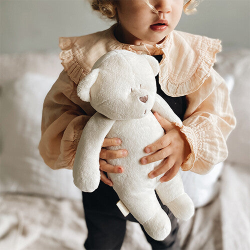 moonie knuffelbeer met nachtlamp en geluid - cream - 28 cm | MOO6004 | 1