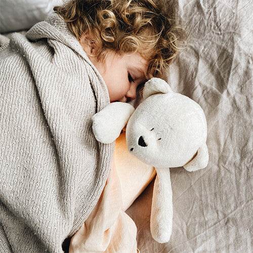 moonie knuffelbeer met nachtlamp en geluid - cream - 28 cm | MOO6004 | 3