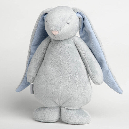 moonie knuffelkonijn met nachtlamp en geluid - sky - 28 cm | MOO1001 | 1