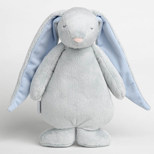 moonie knuffelkonijn met nachtlamp en geluid - sky - 28 cm | MOO1001 | 3