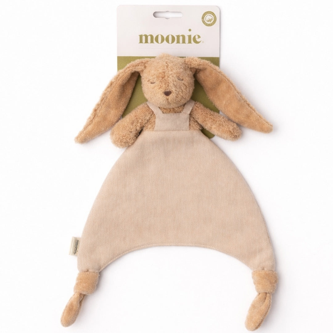 moonie knuffeldoekje konijn doudou - cappuccino - 25 cm | DB-CA | 1