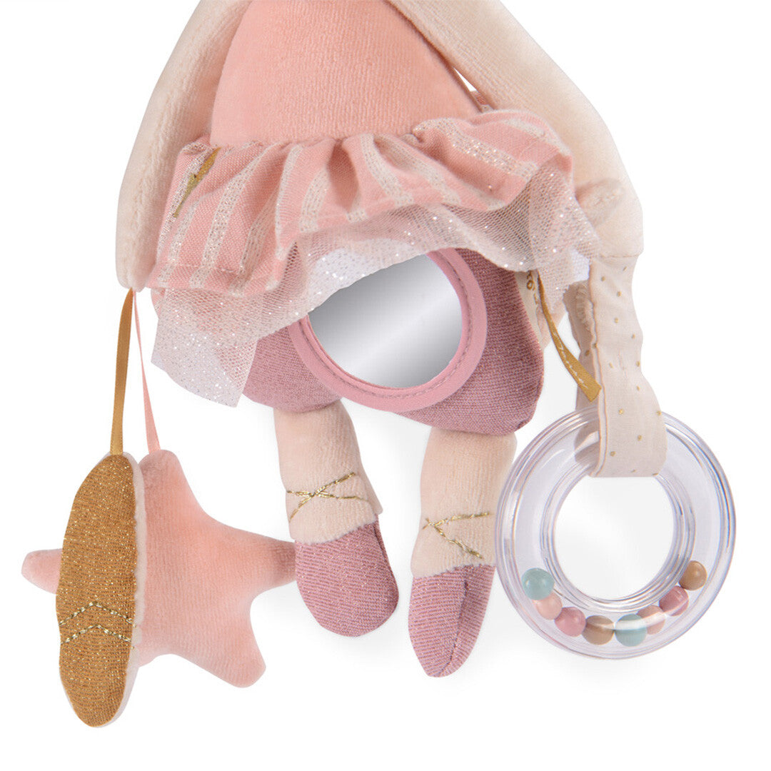 moulin roty activiteitenknuffel hanger muis la petite école de danse - 34 cm | 667080  | 2