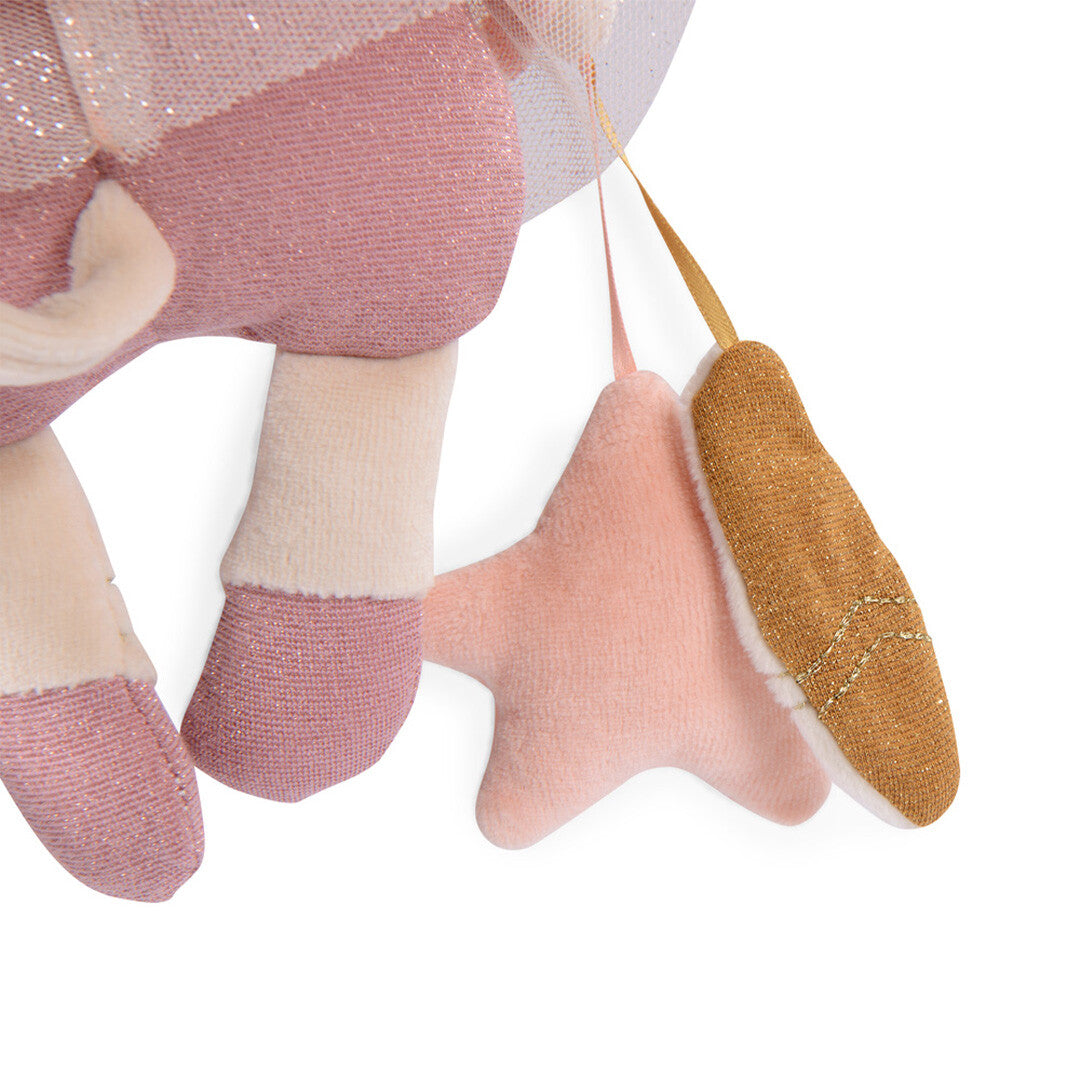 moulin roty activiteitenknuffel hanger muis la petite école de danse - 34 cm | 667080  | 3