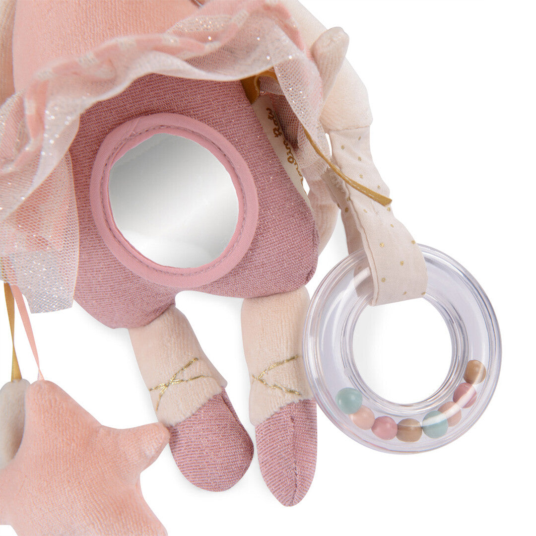 moulin roty activiteitenknuffel hanger muis la petite école de danse - 34 cm | 667080  | 4