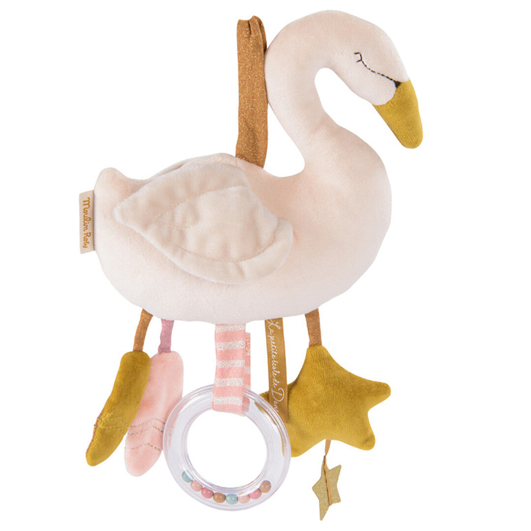 moulin roty activiteitenknuffel hanger zwaan la petite école de danse - 32 cm | 667081 | 3