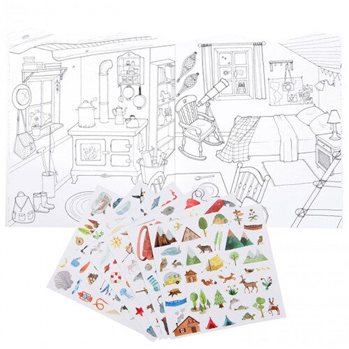 moulin roty kleurboek met stickers de ontdekker | 712605 | 1