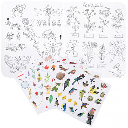 moulin roty kleurboek met stickers de plantkundige | 712606 | 1