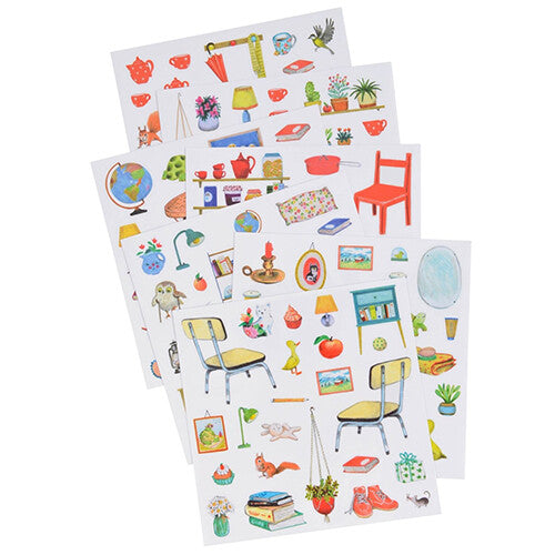 moulin roty kleurboek met stickers la grande famille | 632626 | 4