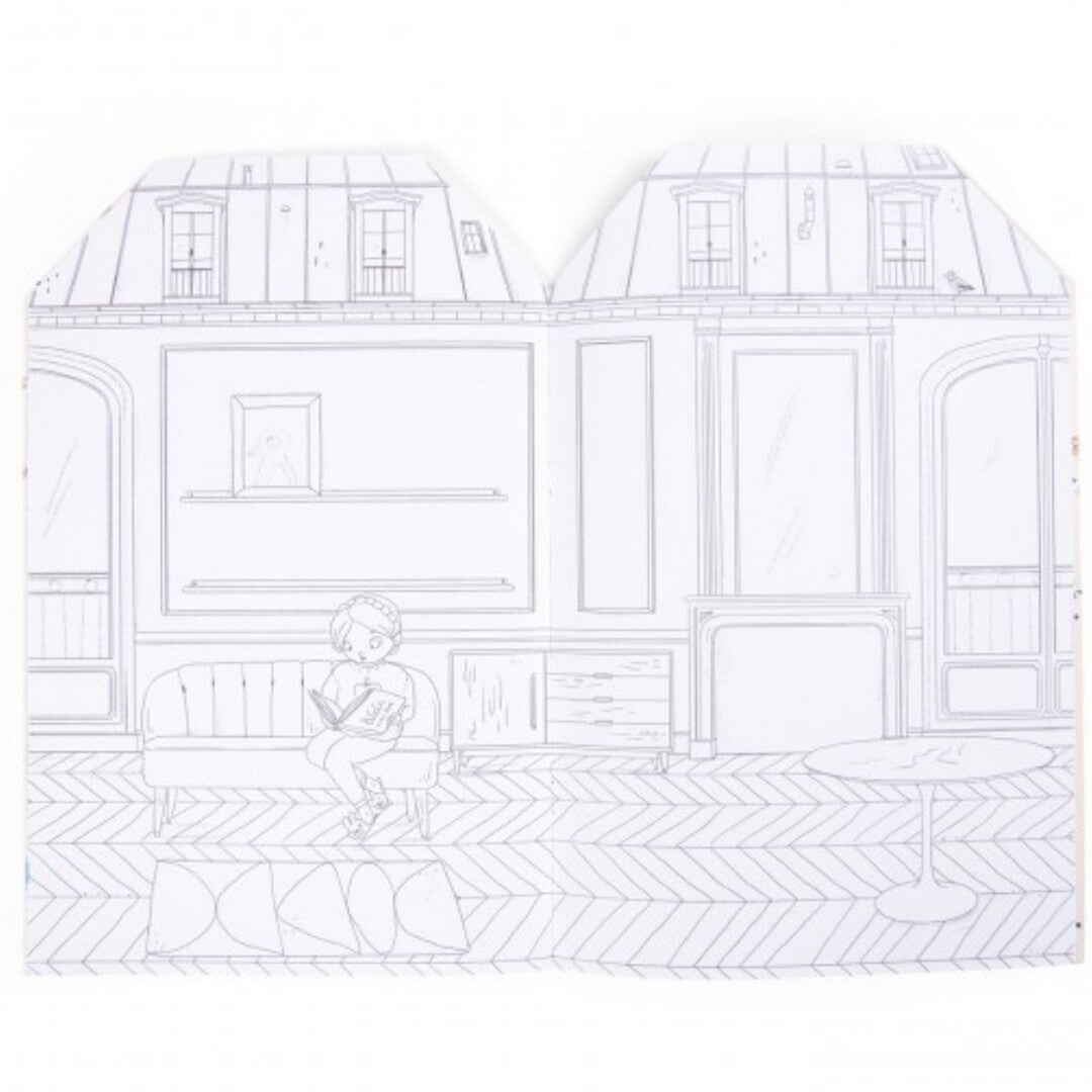 moulin roty kleurboek met stickers les parisiennes  | 642576 | 1