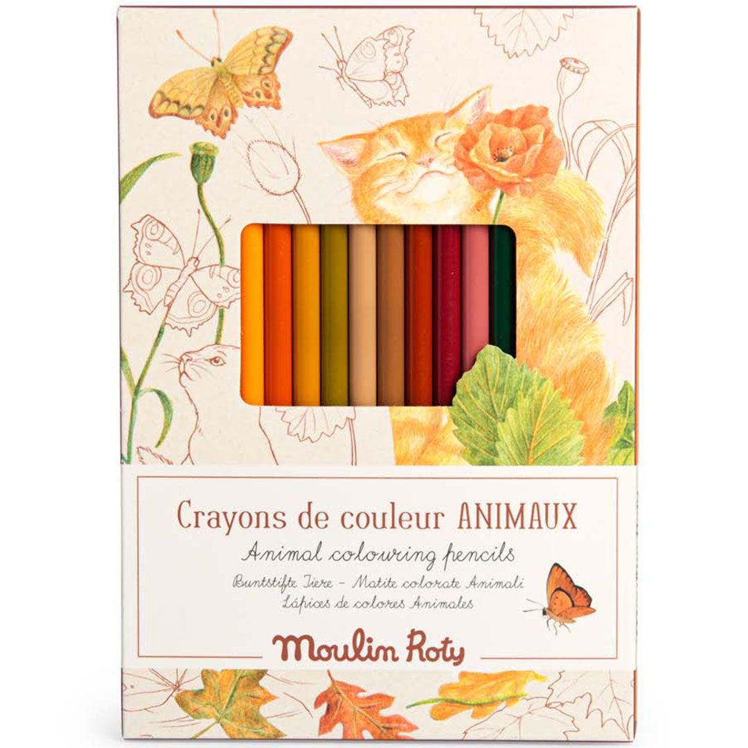moulin roty kleurpotloden le jardin - oranje - 12st | 712613 | 0