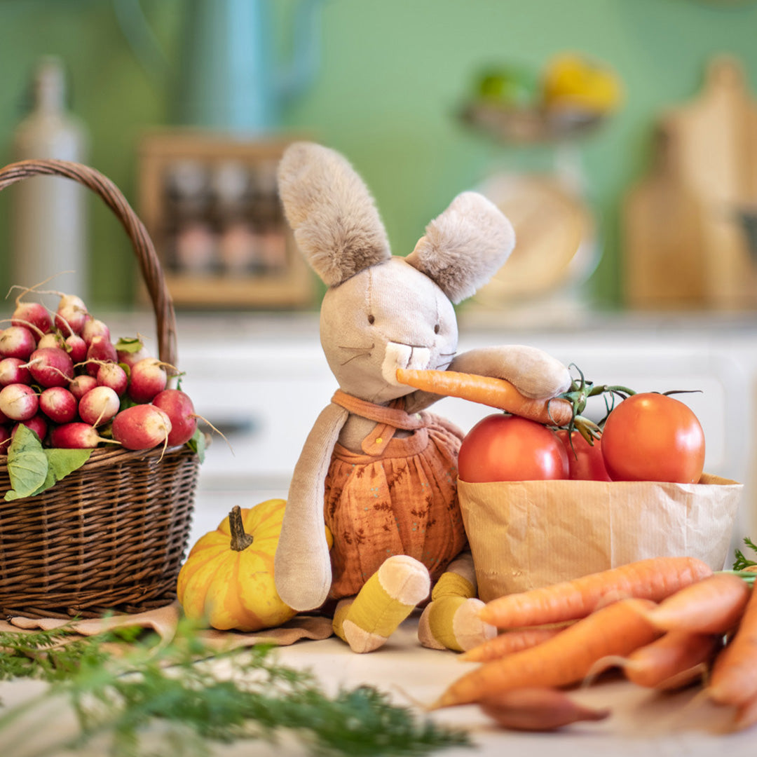 moulin roty knuffelkonijn klei - 32 cm | 678022 | 1